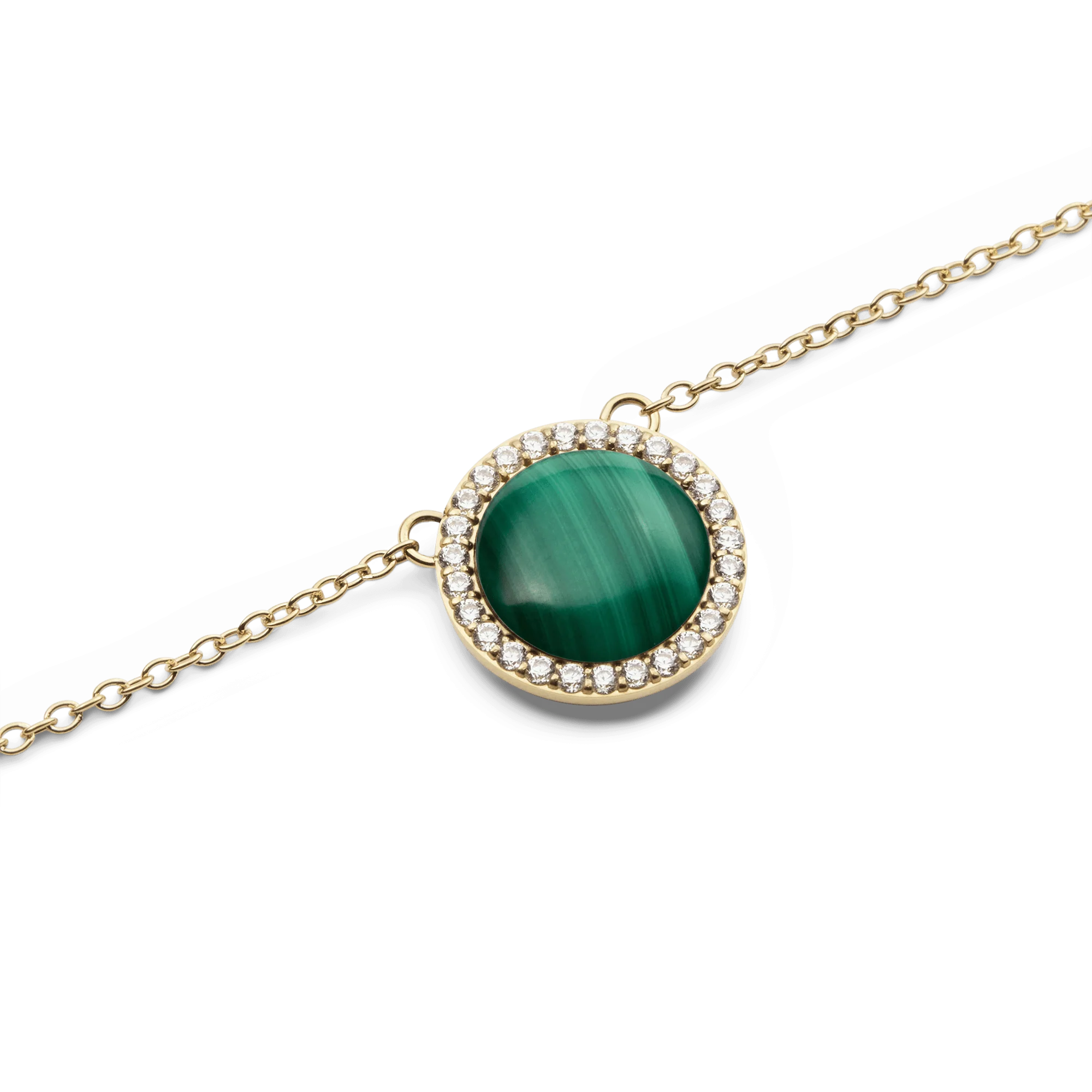 Audrey Necklace Malachite Gold - Image 3