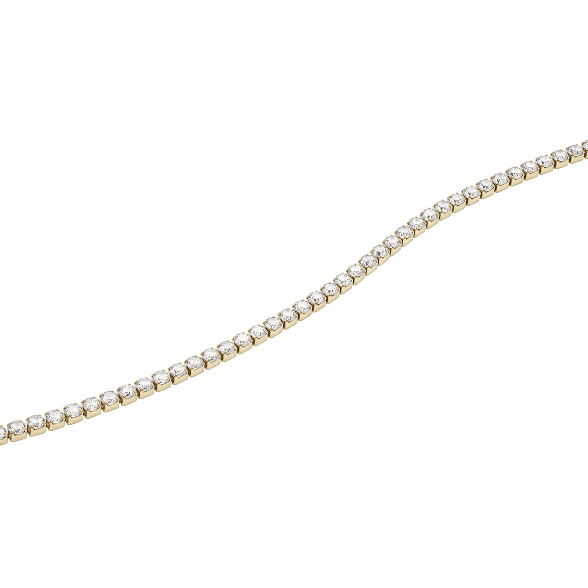 Classic Tennis Necklace Gold - Image 3