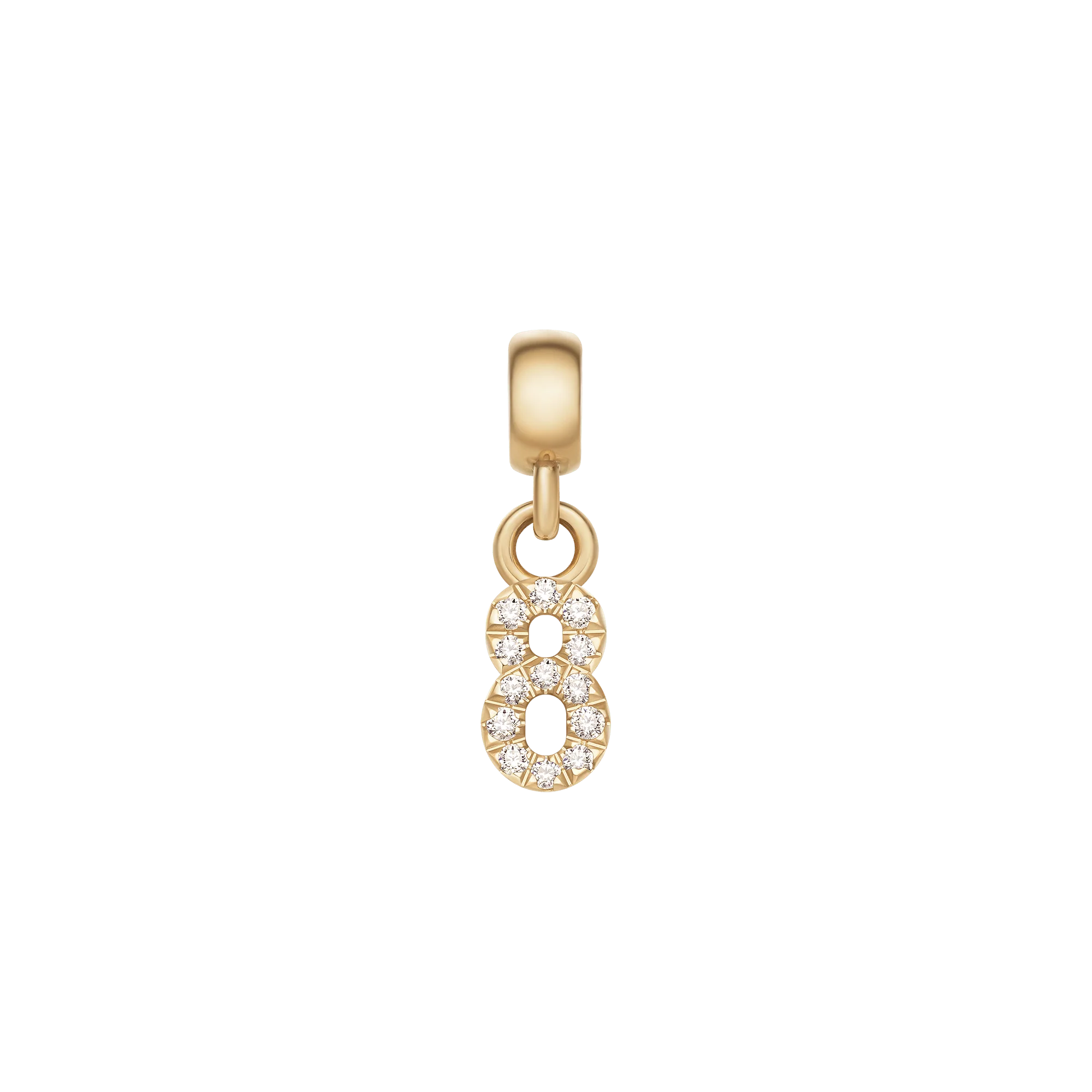 Crystal Number Charm Gold - Image 4