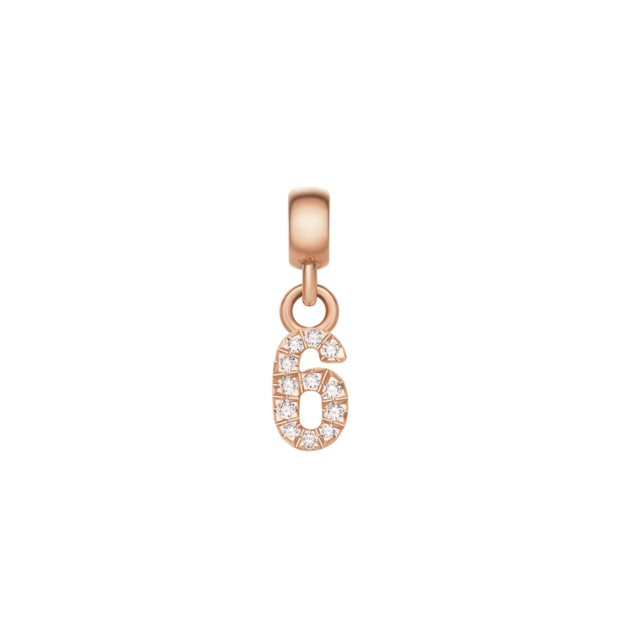 Crystal Number Charm Rose Gold - Image 10