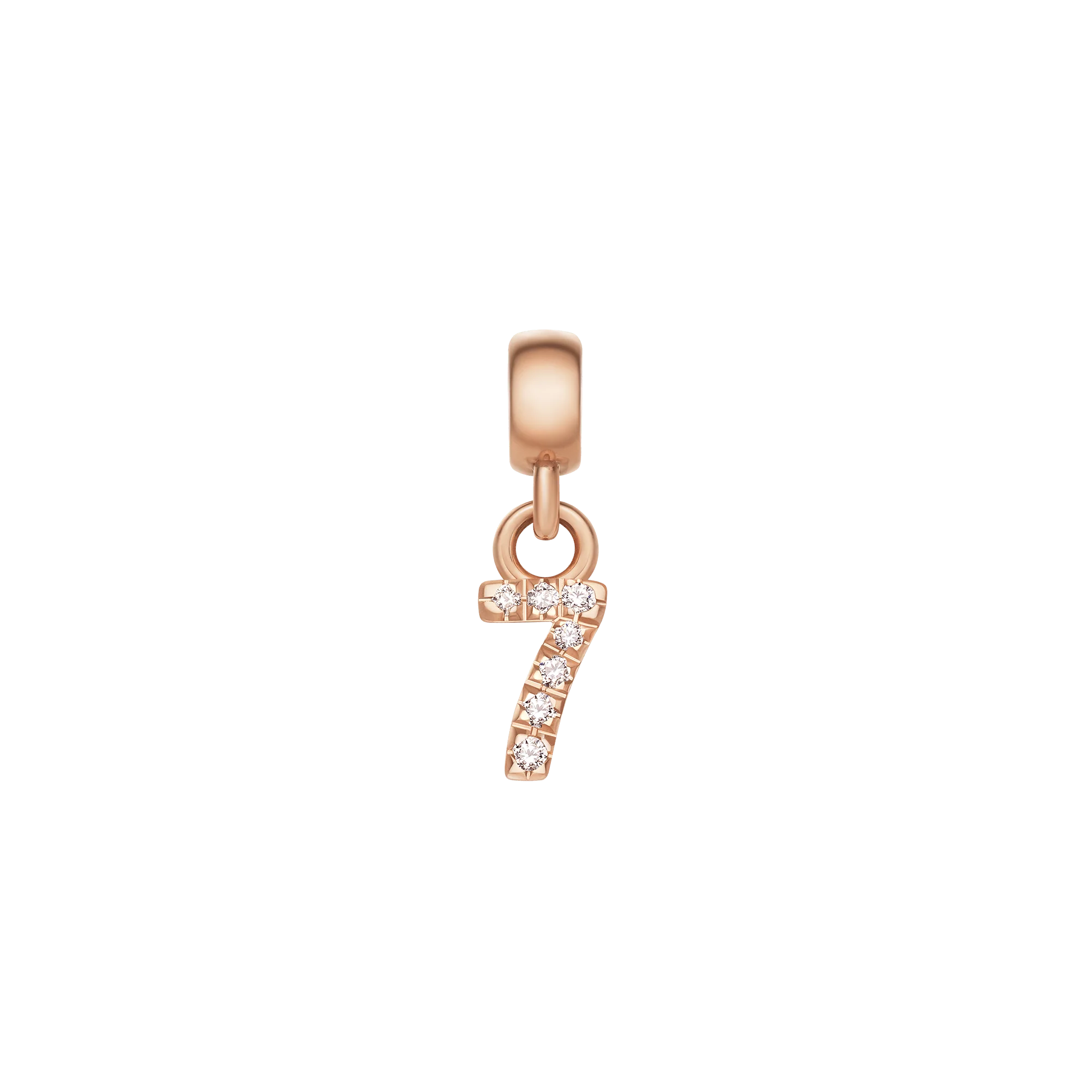 Crystal Number Charm Rose Gold - Image 5