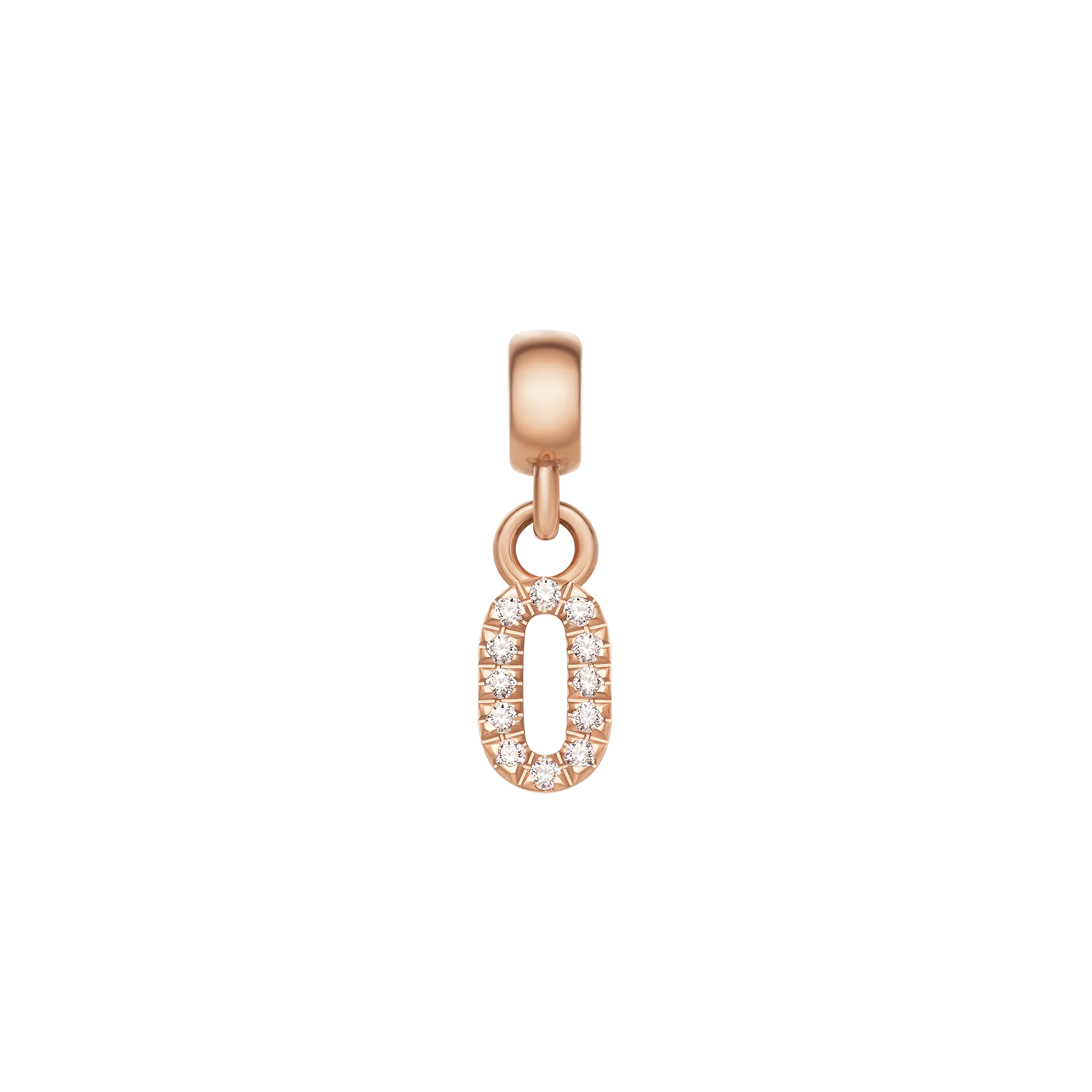 Crystal Number Charm Rose Gold - Image 8