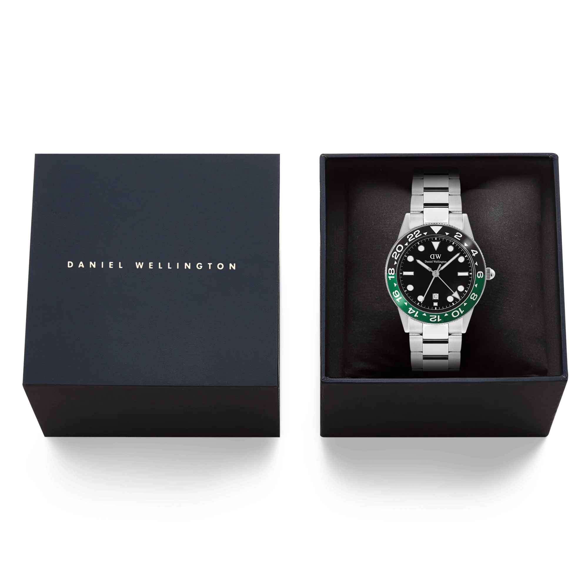 Iconic GMT Link Black Green Ceramic Bezel Silver - Image 6