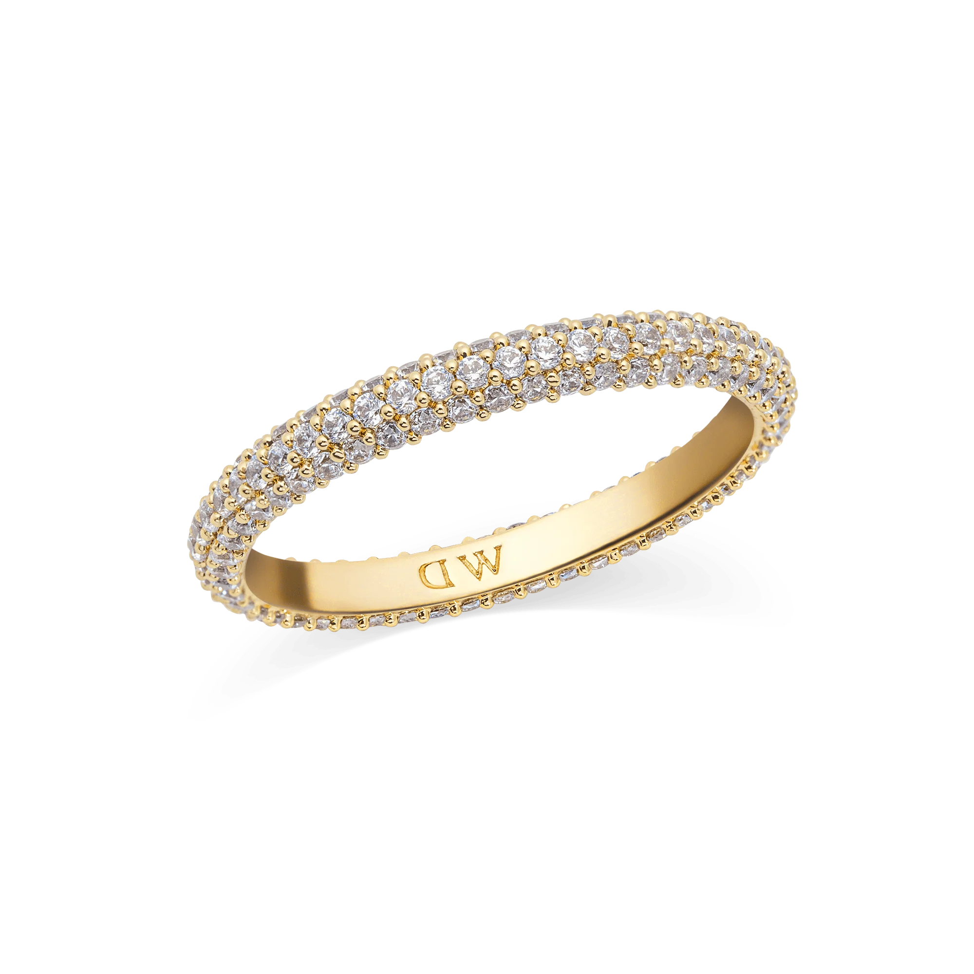 Pavé Ring Gold 3 mm - Image 3