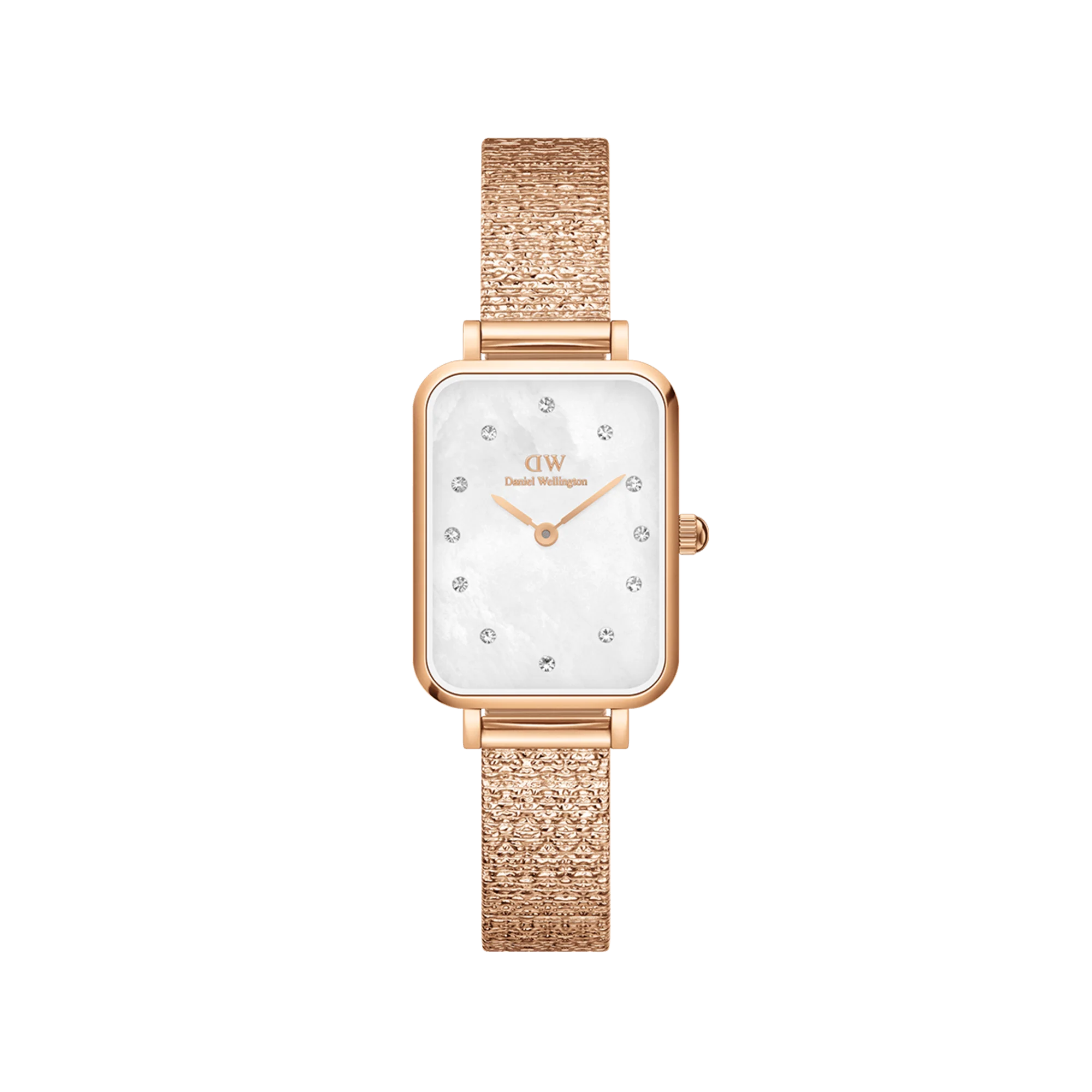 Quadro Lumine Pressed Piano White MoP Rose Gold